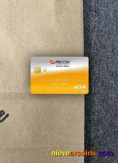 Philippines Bank of Communications visa gold card photolook
